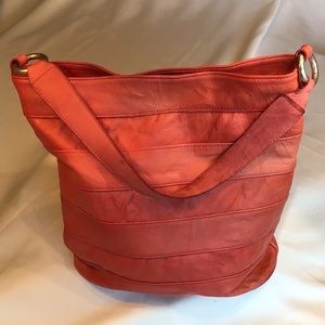 Piel & Arte Vintage Red Leather Bag UniQuE!